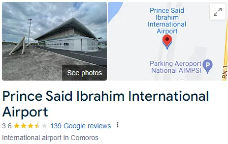 Prince Said Ibrahim International Airport Assistance